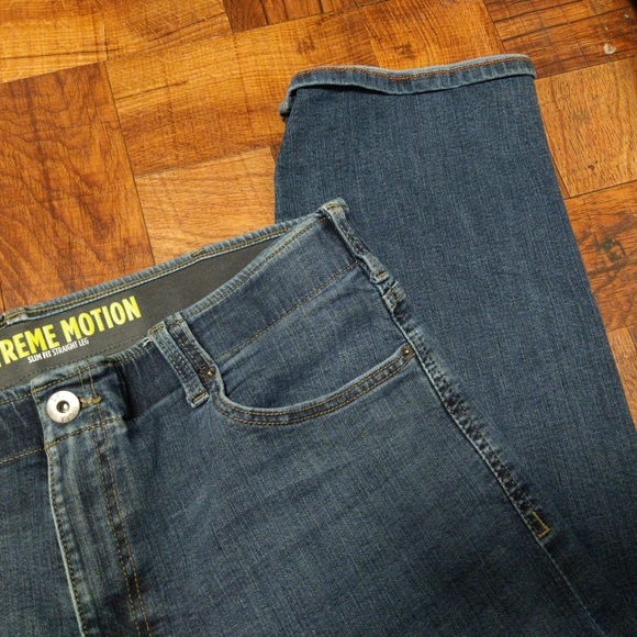 Lee Extreme Motion Slim Fit Straight Leg Men's Blue Jeans Size 38x29 - Picture 3 of 7